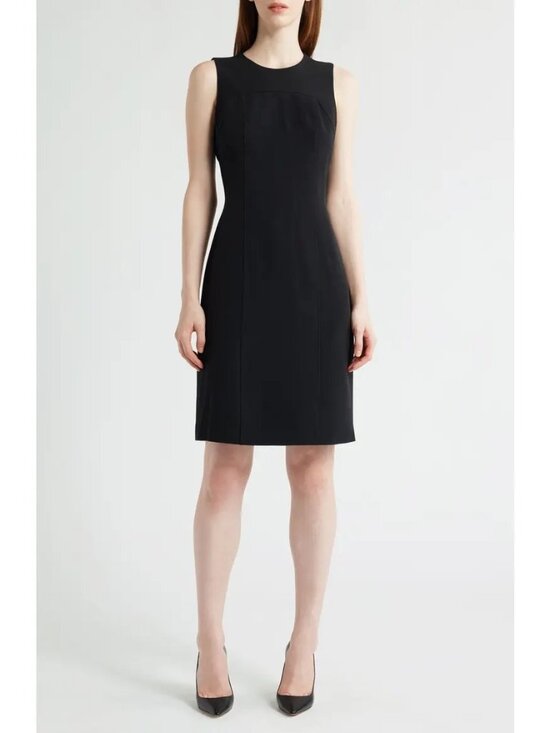 H&M Dresses & Skirts - H&M Sheath Dress Size 8 Black  Sleeveless Zipper Back Boat Neck